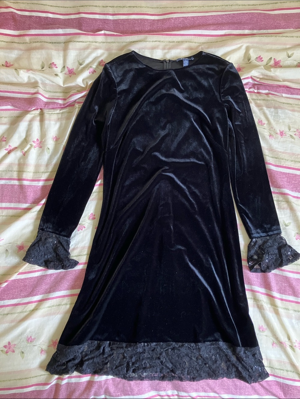 gothic flared-sleeve dress